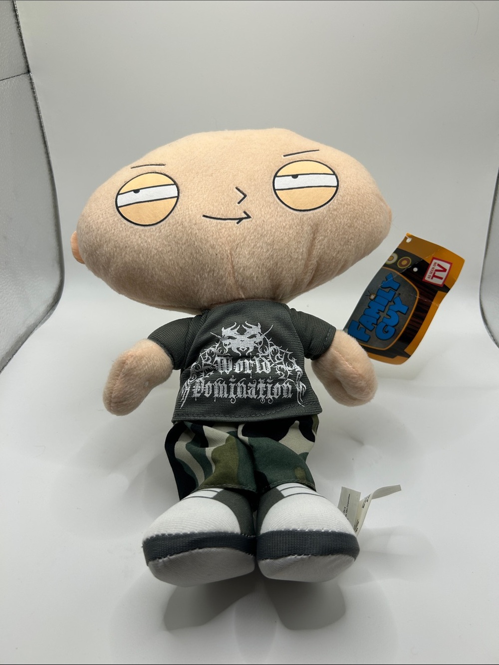 Family Guy  Stewie Plush 2010 new deadstock 12 inch doll with tags camo Nanco
